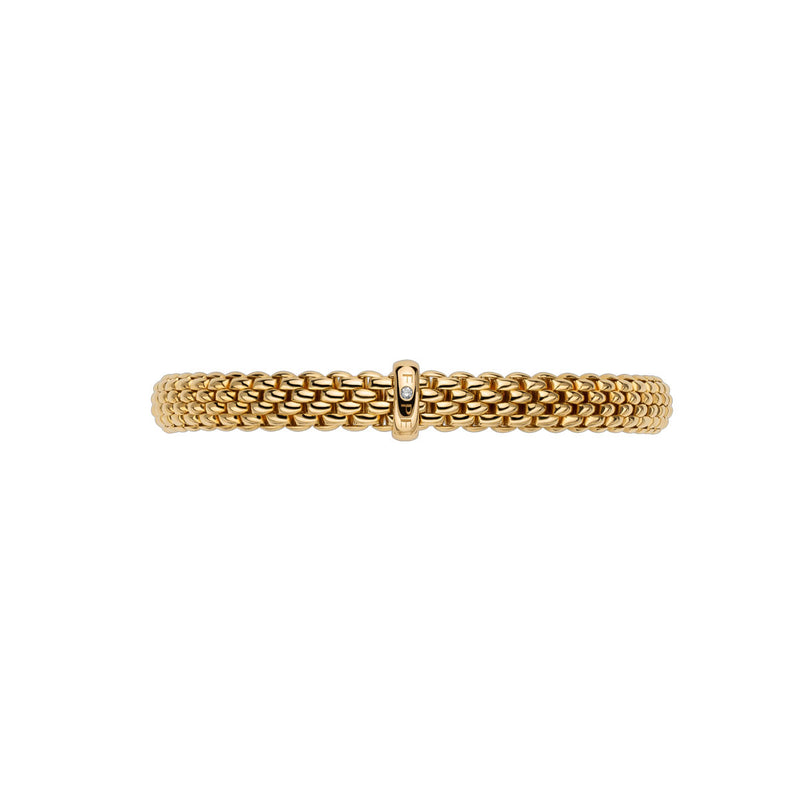 Vendome Flex'it 18ct Yellow Gold Bracelet with a White Diamond