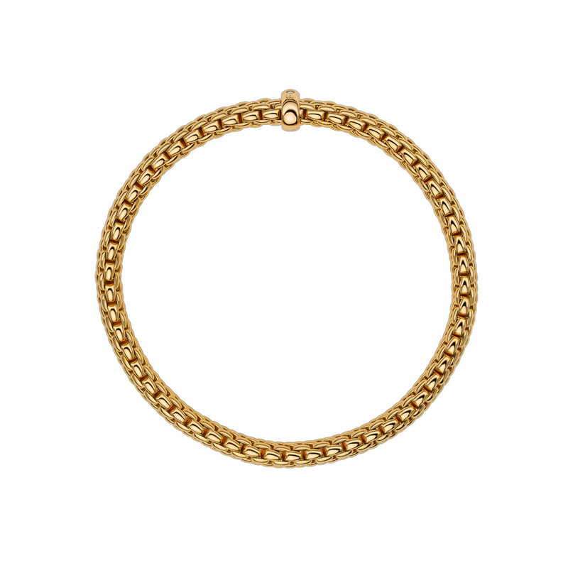 Vendome Flex'it 18ct Yellow Gold Bracelet with a White Diamond