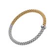 Solo 18ct Yellow & White Gold Bracelet With Single Diamond Rondel