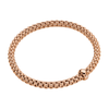 Solo 18ct Rose Gold Bracelet With Single Diamond Set Rondel