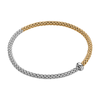 FOPE Prima 18ct Yellow & White Gold Bracelet With Single Diamond Rondel - Berry's Jewellers