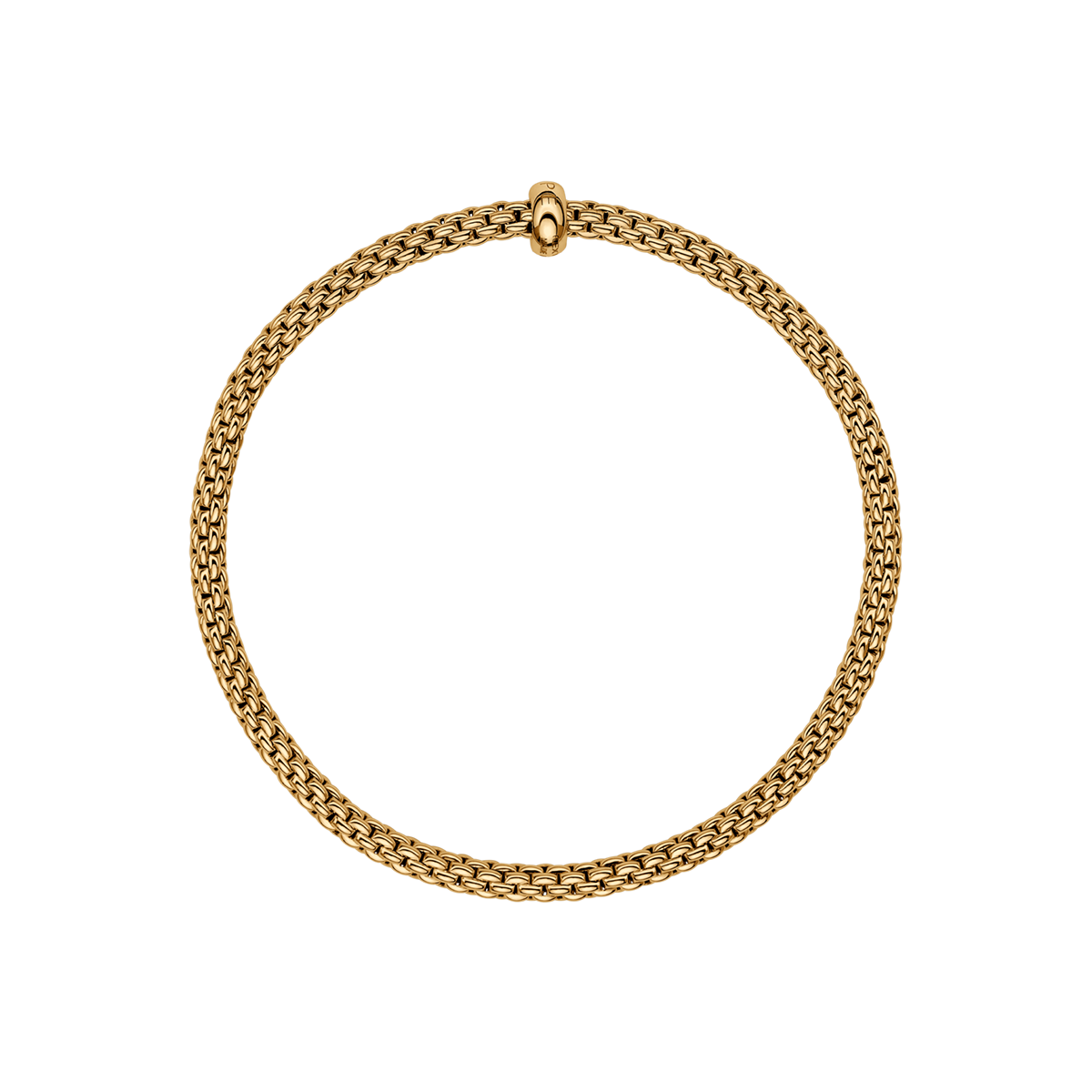 FOPE Prima 18ct Yellow Gold Bracelet With Single Diamond Rondel - Berry's Jewellers