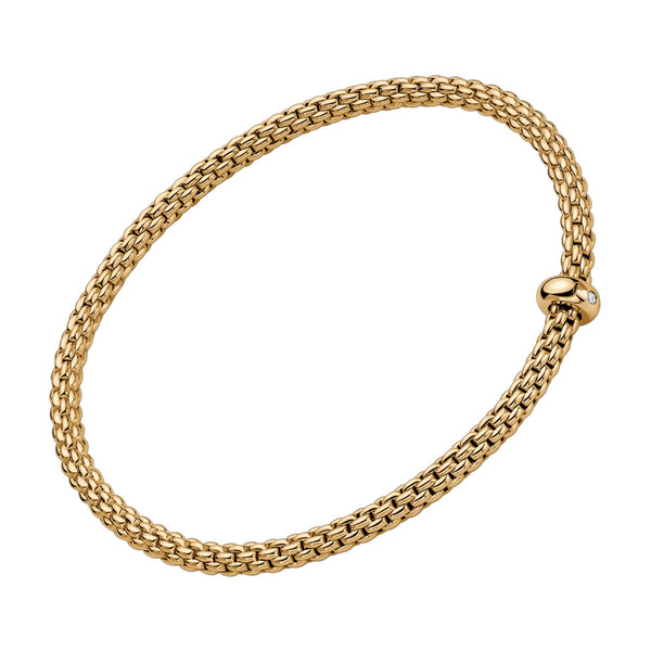 Prima Flex'it 18ct Rose Gold Bracelet with a White Diamond