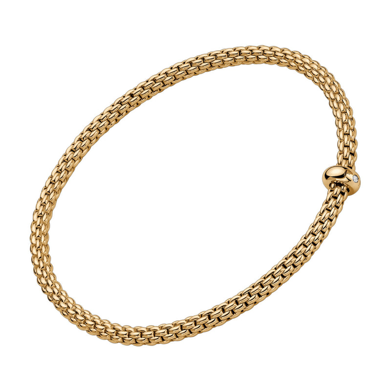 Prima Flex'it 18ct Rose Gold Bracelet with a White Diamond