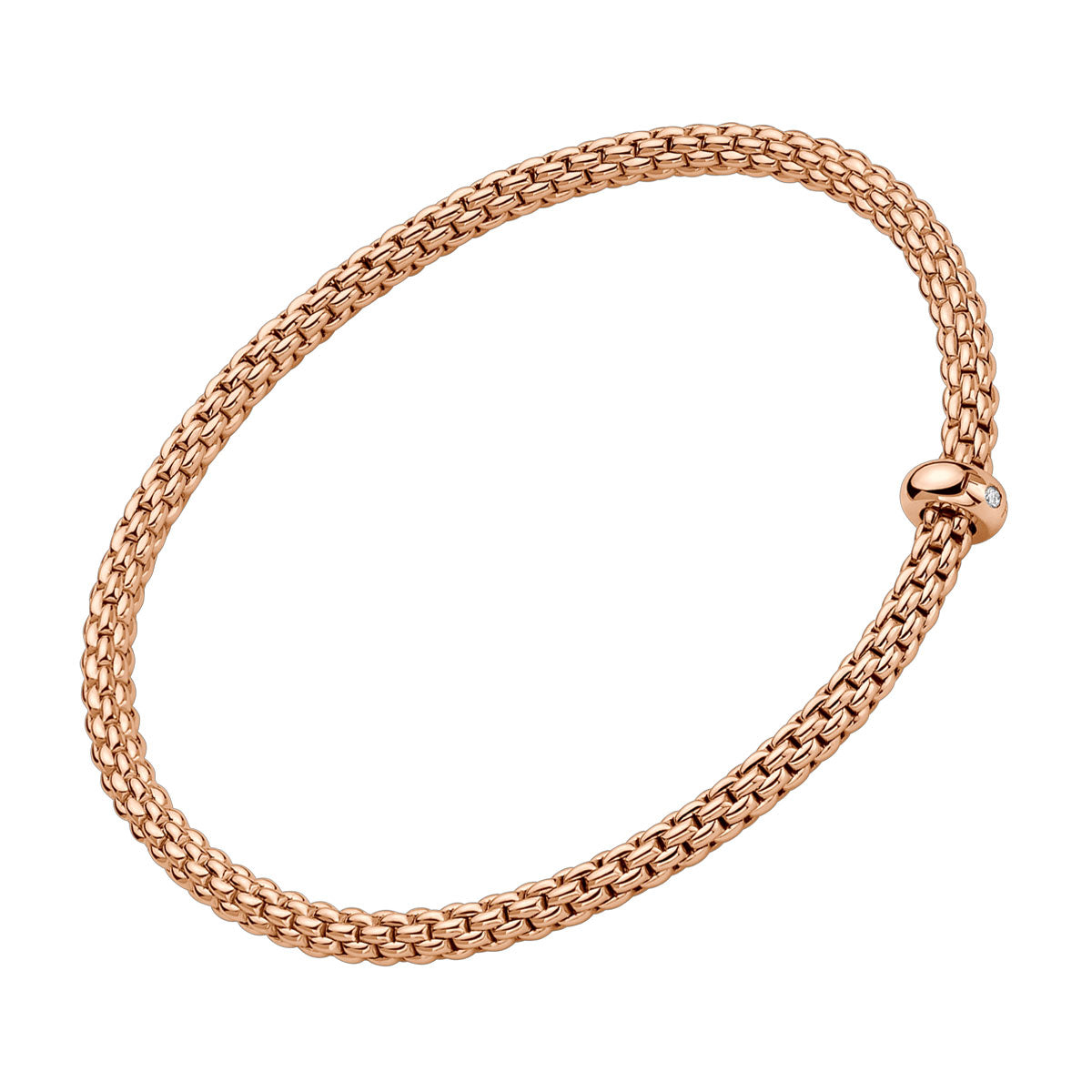 Prima Flex'it 18ct Yellow Gold Bracelet with a White Diamond