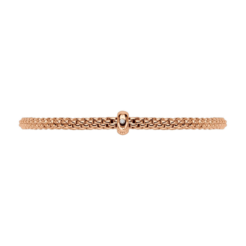 Prima Flex'it 18ct Yellow Gold Bracelet with a White Diamond