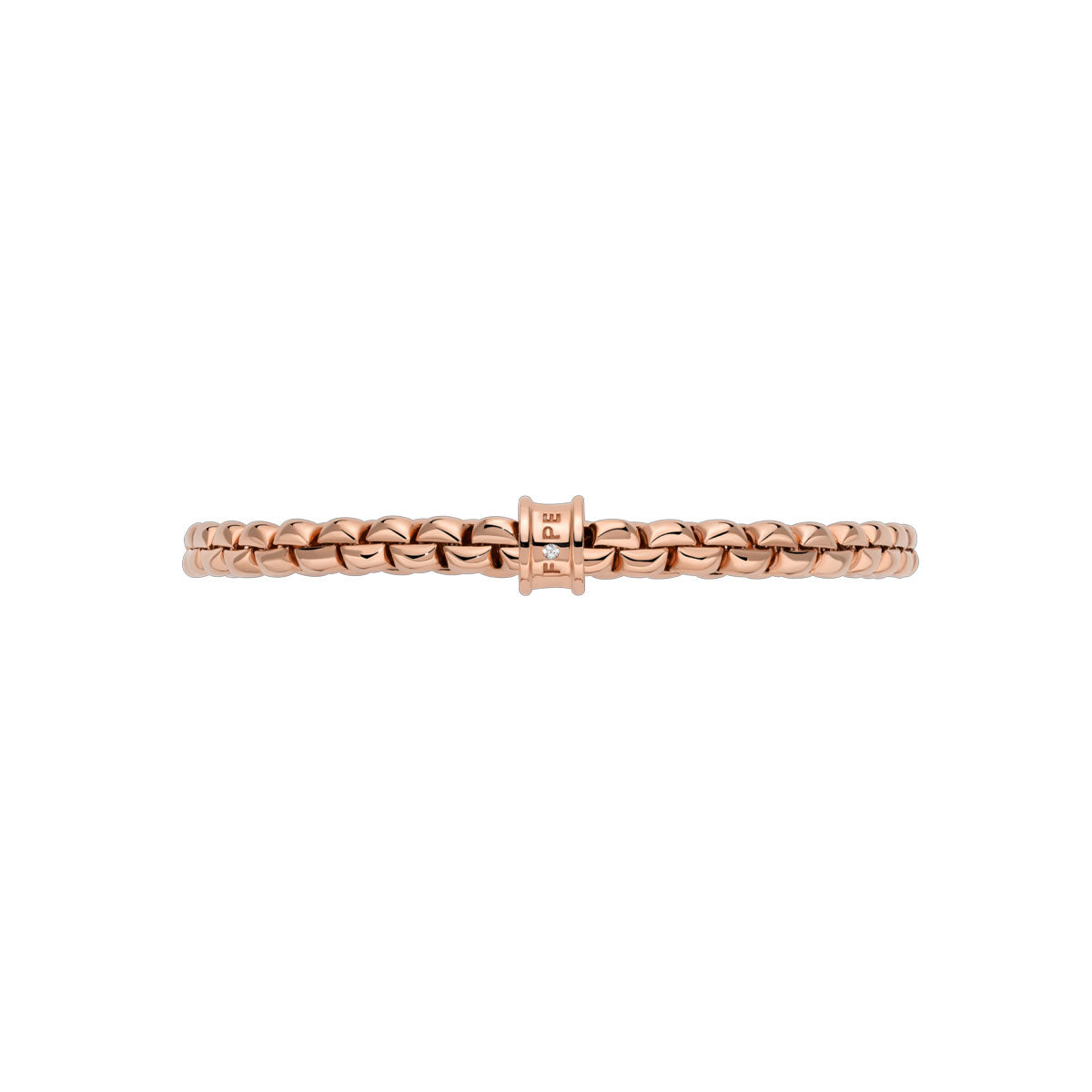 FOPE Eka Flex'it Bracelet with Single White Diamond Rondel - Berry's Jewellers