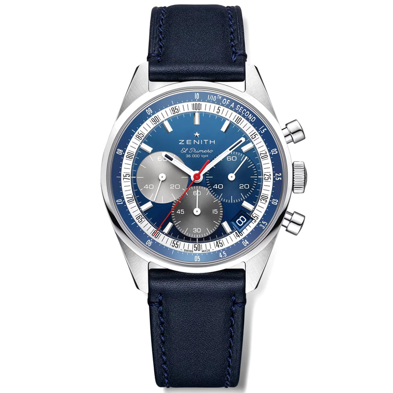 Zenith CHRONOMASTER Original El Primero 38mm Blue Sunray Dial Watch - Berry's Jewellers