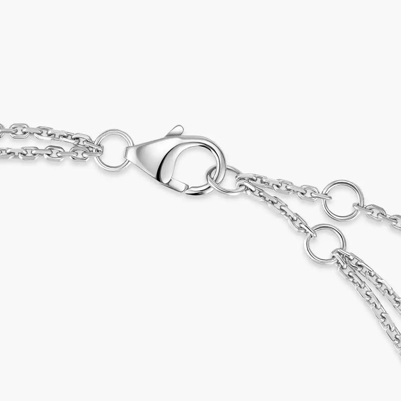 18ct White Gold Move Classique Pave Three Diamond Set Bracelet