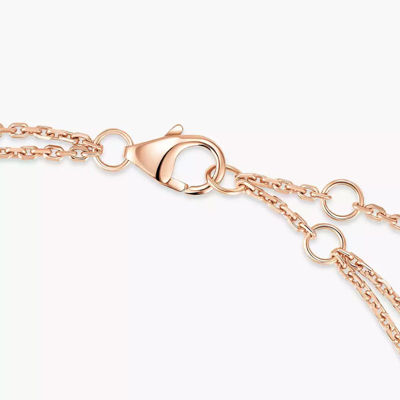 18ct Pink Gold Move Classique Three Diamond Set Bracelet