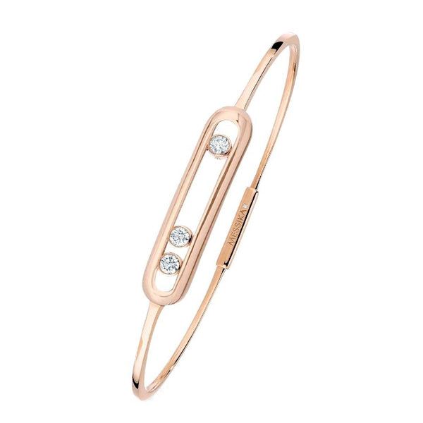 Messika Paris 18ct Pink Gold Move Three Diamond Bangle - Berry's Jewellers
