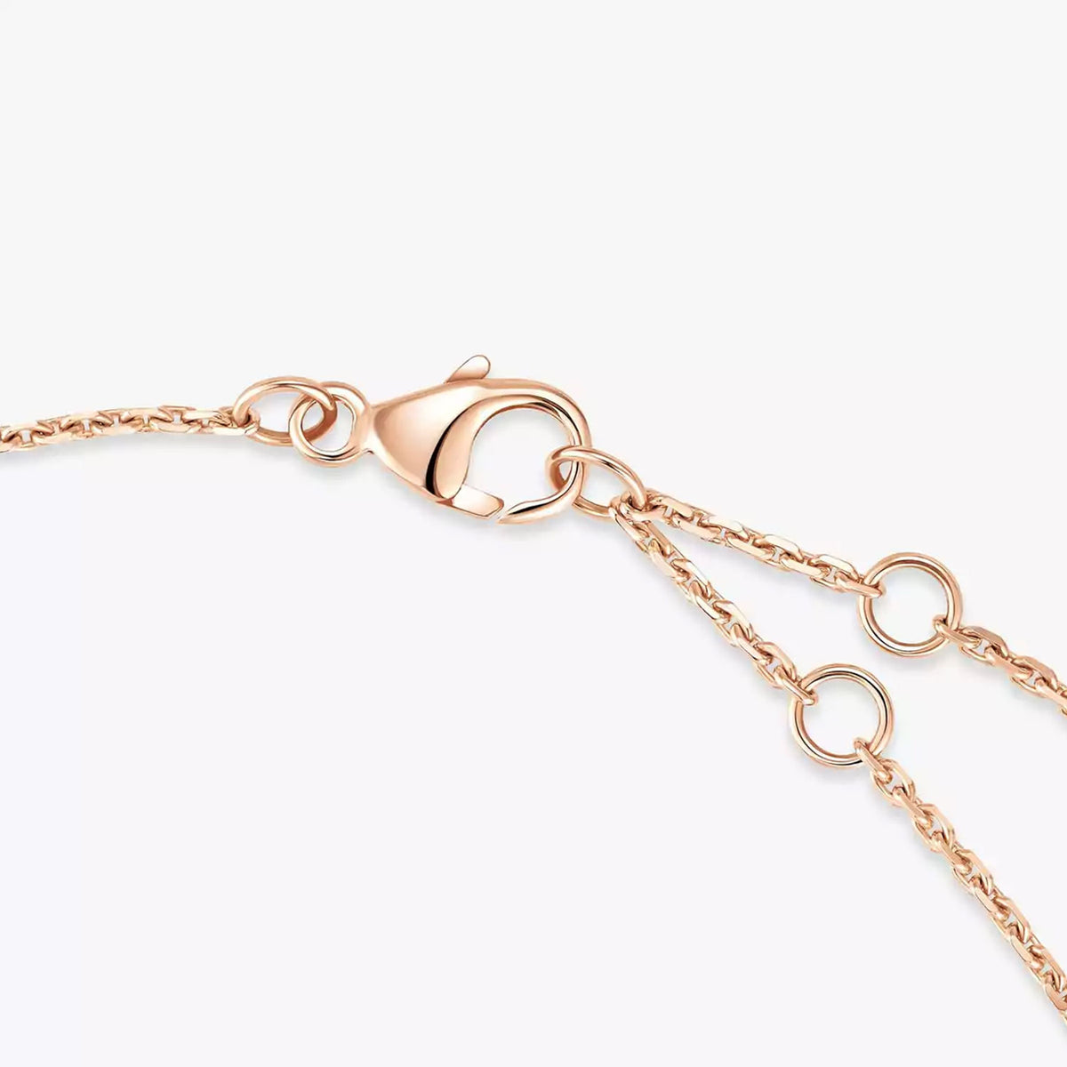 18ct Pink Gold Baby Move Three Diamond Set Bracelet
