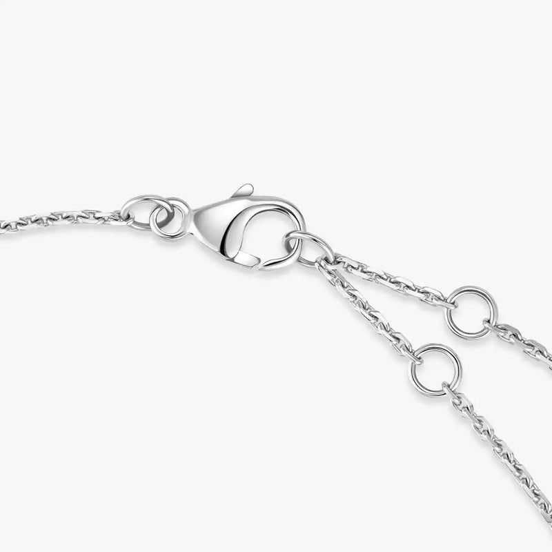 18ct White Gold Baby Move Pave Three Diamond Set Bracelet
