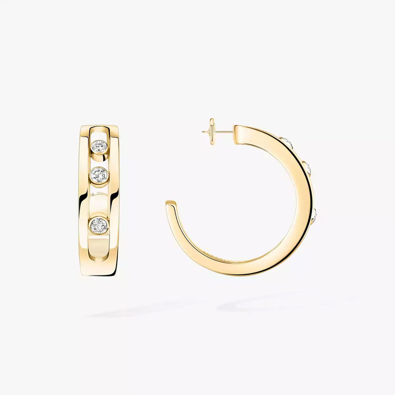 Move 18ct Yellow Gold Hoop Earrings