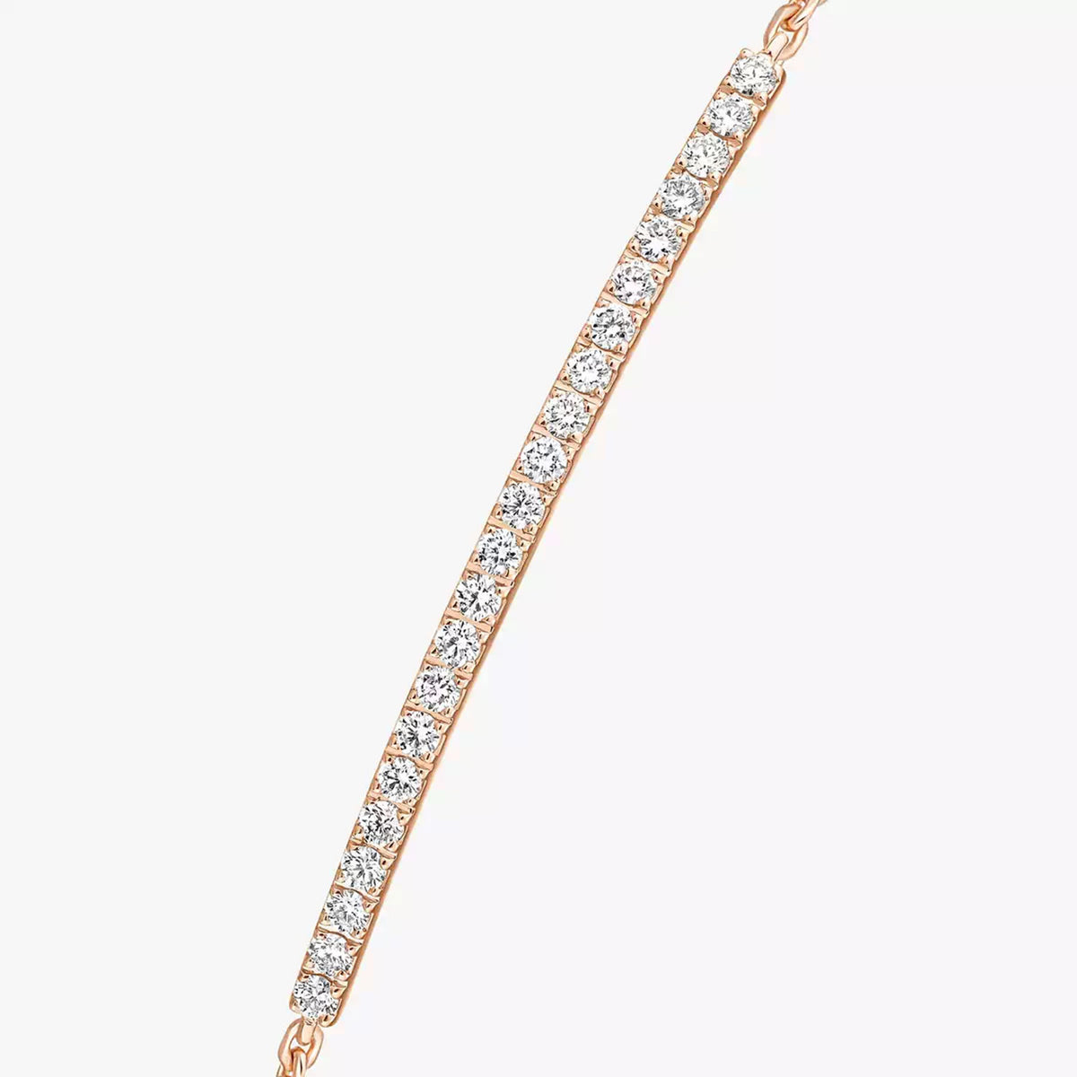 Messika Paris Gatsby 18ct Pink Gold Pave Set Diamond Bar Bracelet - Berry's Jewellers