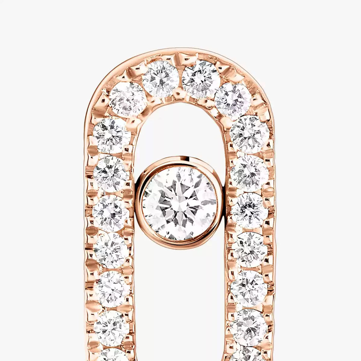 Move Uno 18ct Pink Gold and Diamond Earrings
