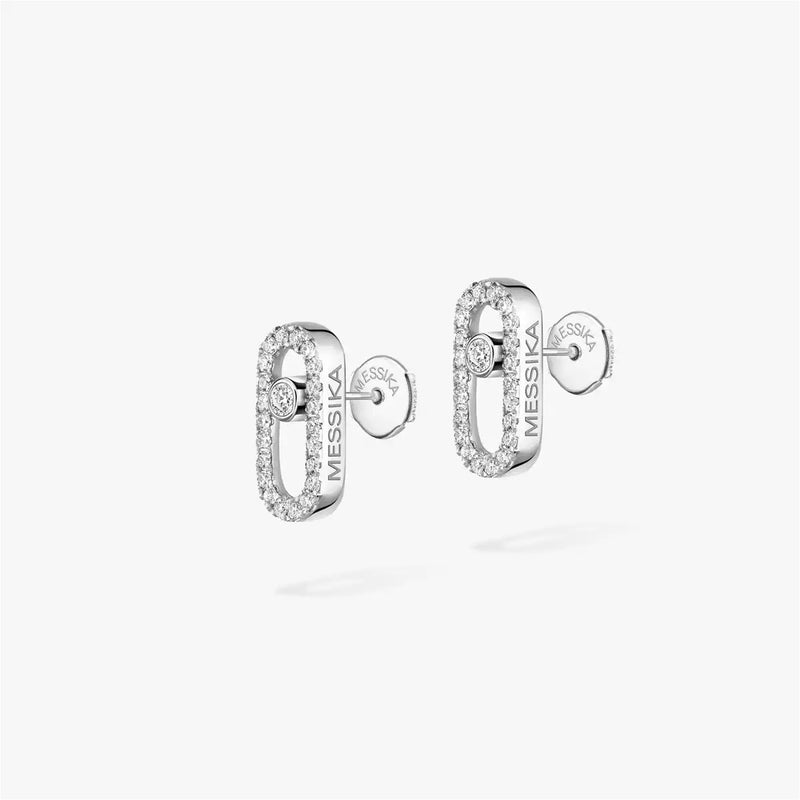 Move Uno 18ct White Gold & Diamond Earrings