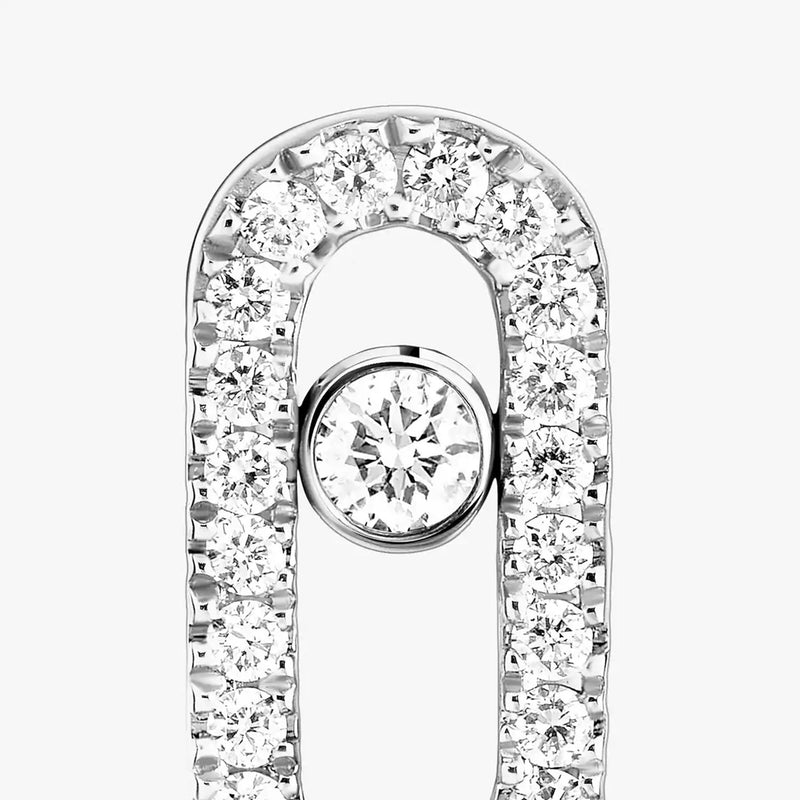 Move Uno 18ct White Gold & Diamond Earrings