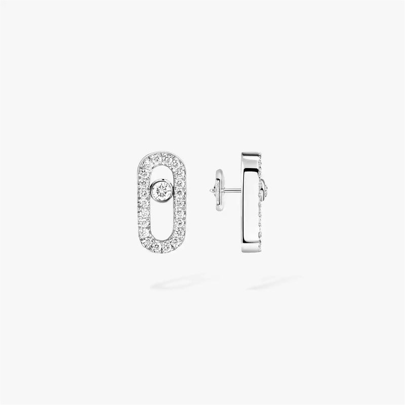 Move Uno 18ct White Gold & Diamond Earrings