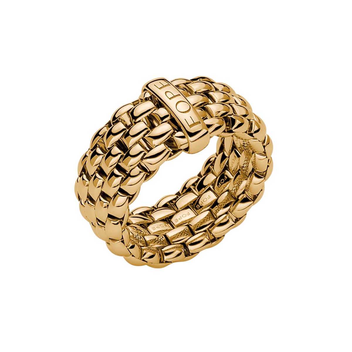 FOPE Essentials 18ct Yellow Gold Wide Ring - Berry's Jewellers