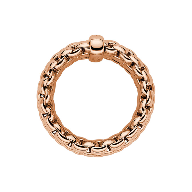 FOPE Flex'it Essentials 18ct Rose Gold Wide Ring - Berry's Jewellers