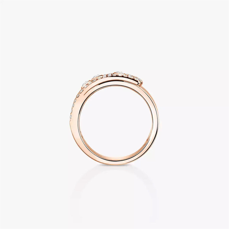 18ct Pink Gold Move Noa Diamond Set Ring
