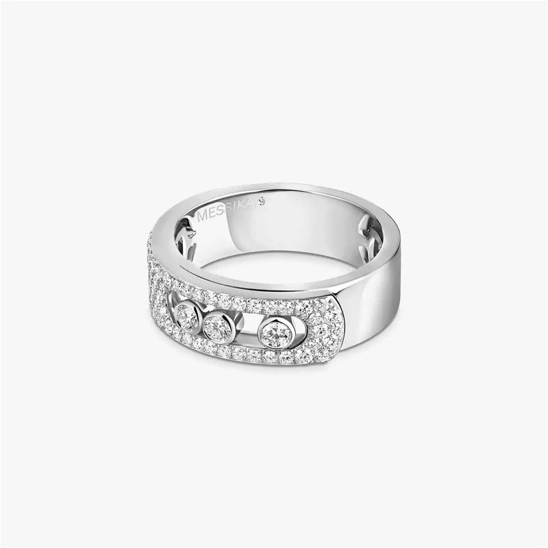 18ct White Gold Move Noa Diamond Set Ring