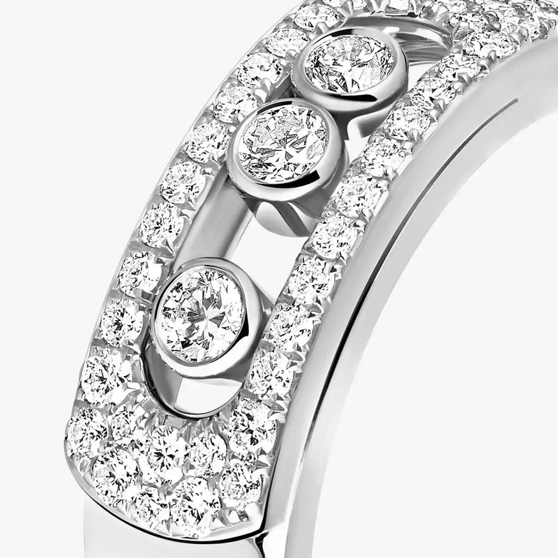 18ct White Gold Move Noa Diamond Set Ring