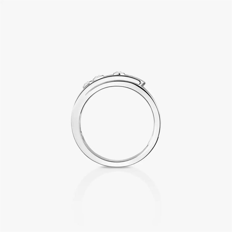 18ct White Gold Move Noa Three Moving Diamonds Ring