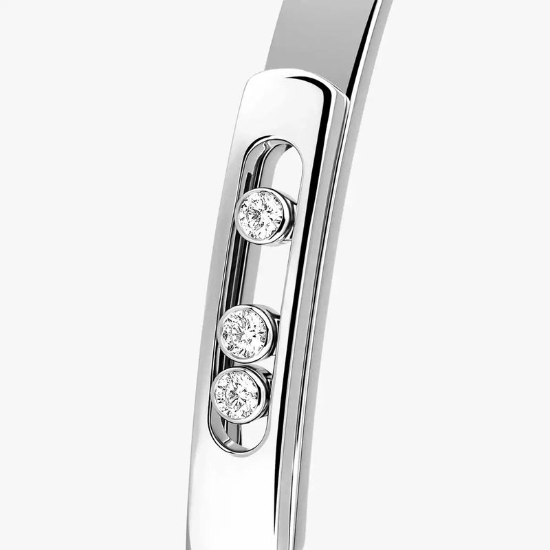 Move Noa 18ct White Gold and Diamond Bangle
