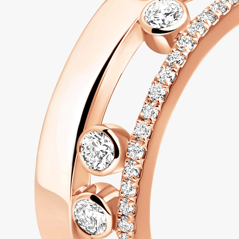 Move Romane 18ct Pink Gold Diamond Set Ring