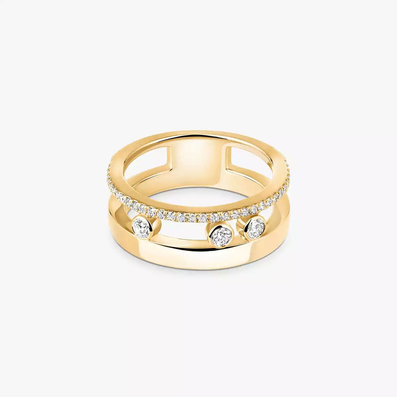 Move Romane 18ct Yellow Gold Diamond Set Ring