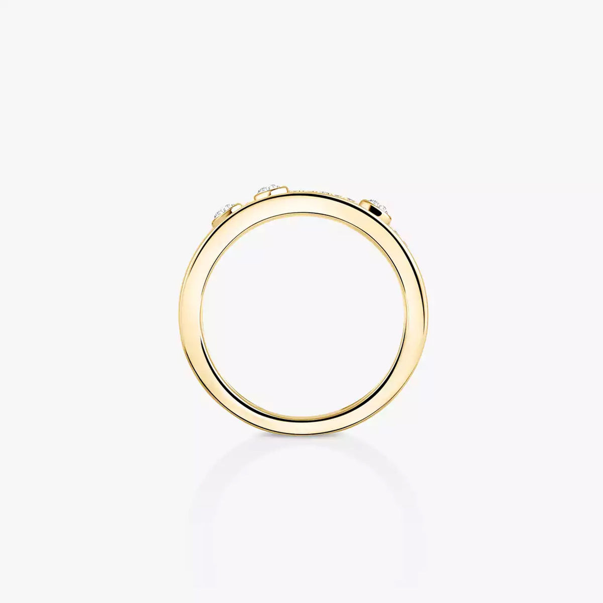 Messika Paris Move Romane 18ct Yellow Gold Diamond Set Ring - Berry's Jewellers