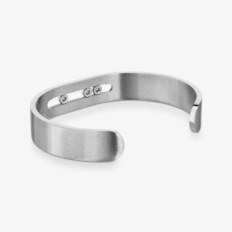 Move Titanium Natural Titanium & Diamond Bangle