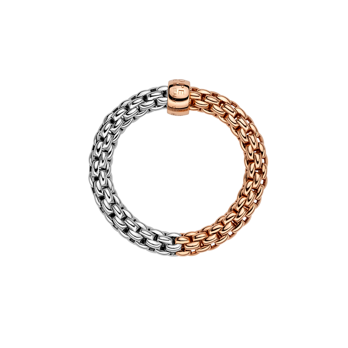 FOPE Essentials 18ct Rose & White Gold Ring - Berry's Jewellers