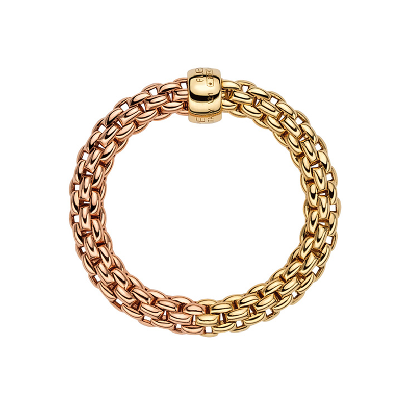 Essentials 18ct Rose & Yellow Gold Ring