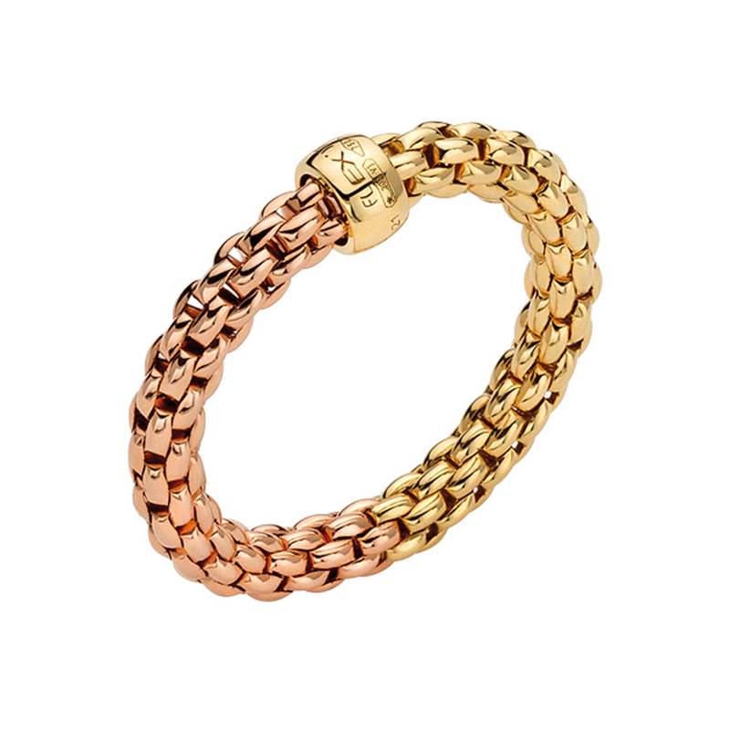 Essentials 18ct Rose & Yellow Gold Ring
