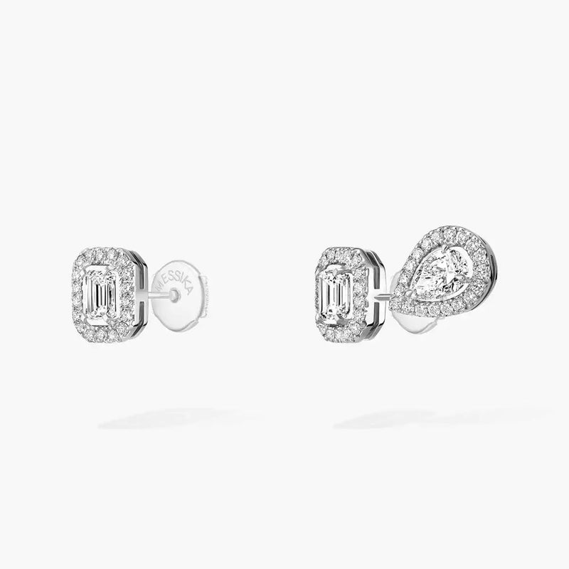 My Twin 18ct White Gold Diamond Set Earrings