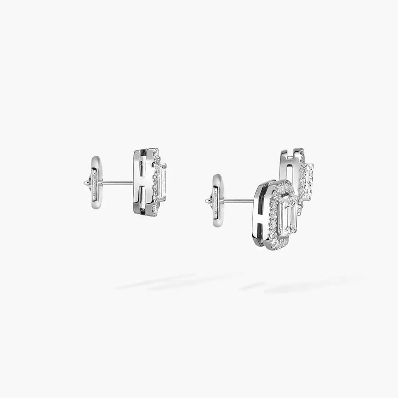 My Twin 18ct White Gold Diamond Set Earrings