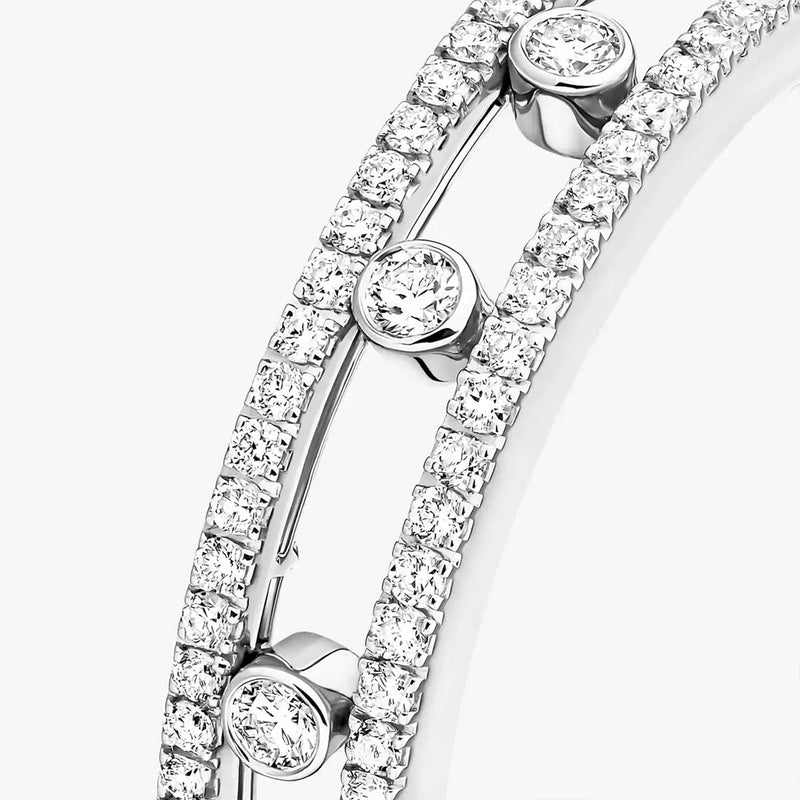 18ct White Gold Move Romane Diamond Ring