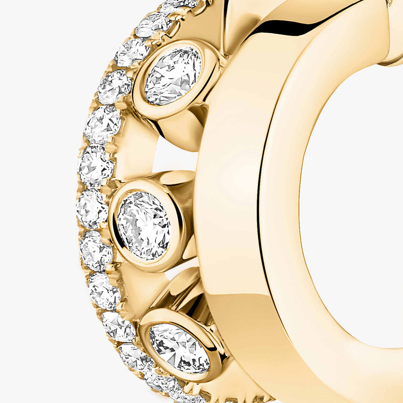 Move Romane 18ct Yellow Gold Diamond Set Mini Hoop Earrings