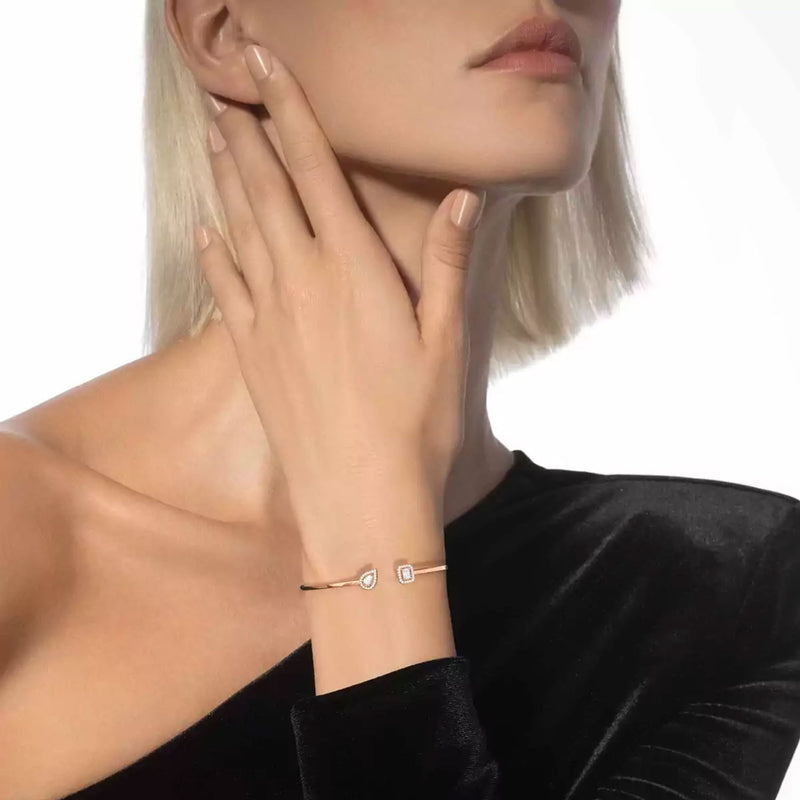 My Twin Toi & Moi 18ct Pink Gold Diamond Bangle