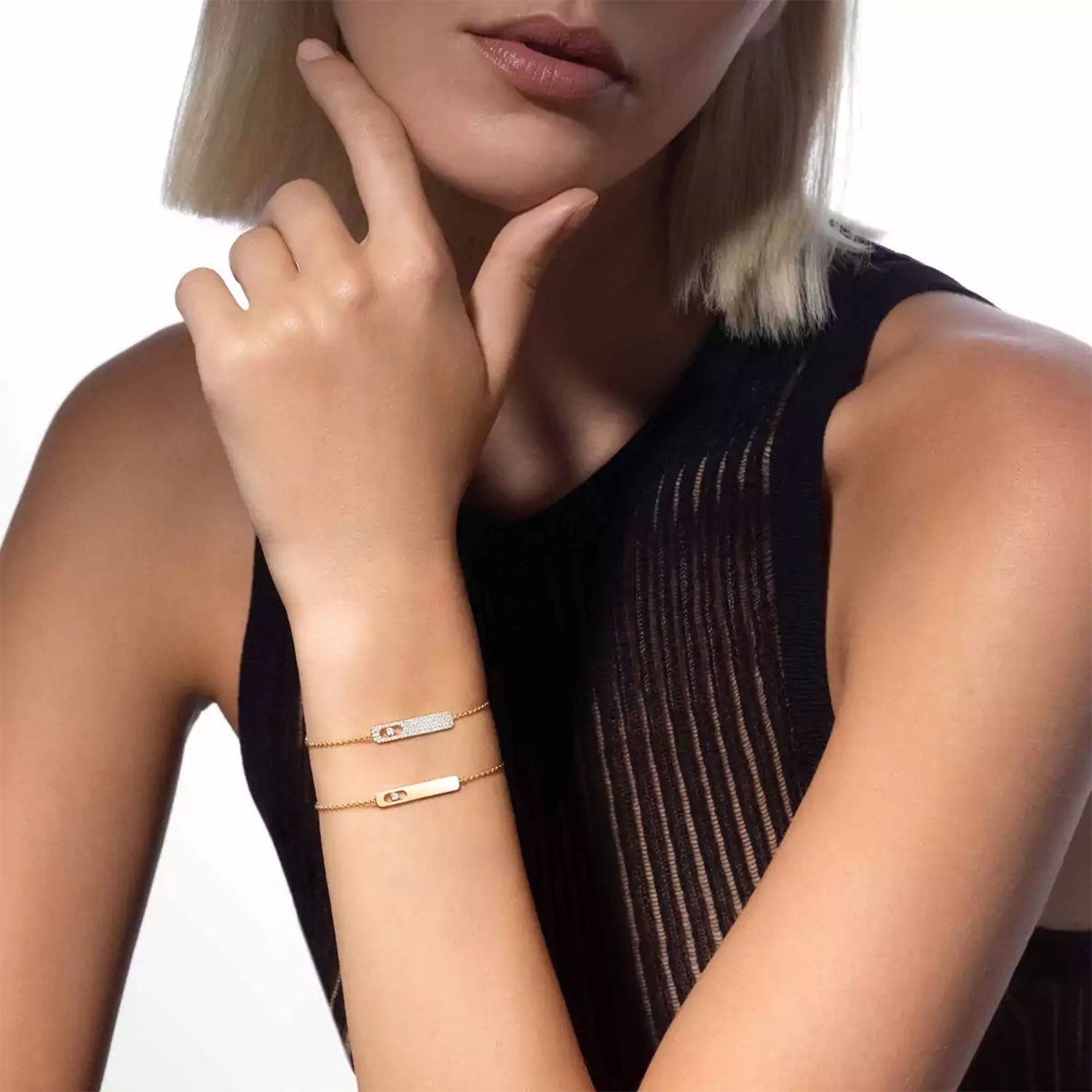 Messika Paris 18ct Yellow Gold My First Diamond Bracelet - Berry's Jewellers