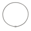 Eka 18ct White Gold Necklace With Diamond Set Ornamental Clasp
