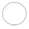 Prima 18ct White Gold Necklace With Pavé Set Diamonds & Ornamental Clasp
