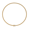 Prima 18ct Yellow Gold Necklace With Pavé Set Diamonds & Ornamental Clasp