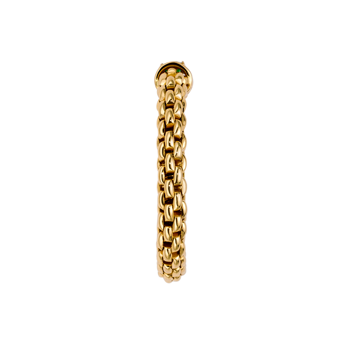 FOPE Souls Collection Flex'it 18ct Yellow Gold Ring with an Emerald - Berry's Jewellers