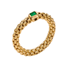 FOPE Souls Collection Flex'it 18ct Yellow Gold Ring with an Emerald - Berry's Jewellers