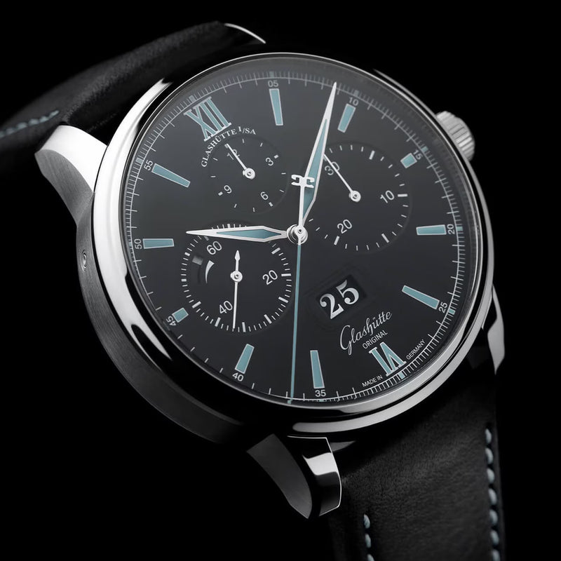 Senator 42mm Panorama Date Men's Strap Watch