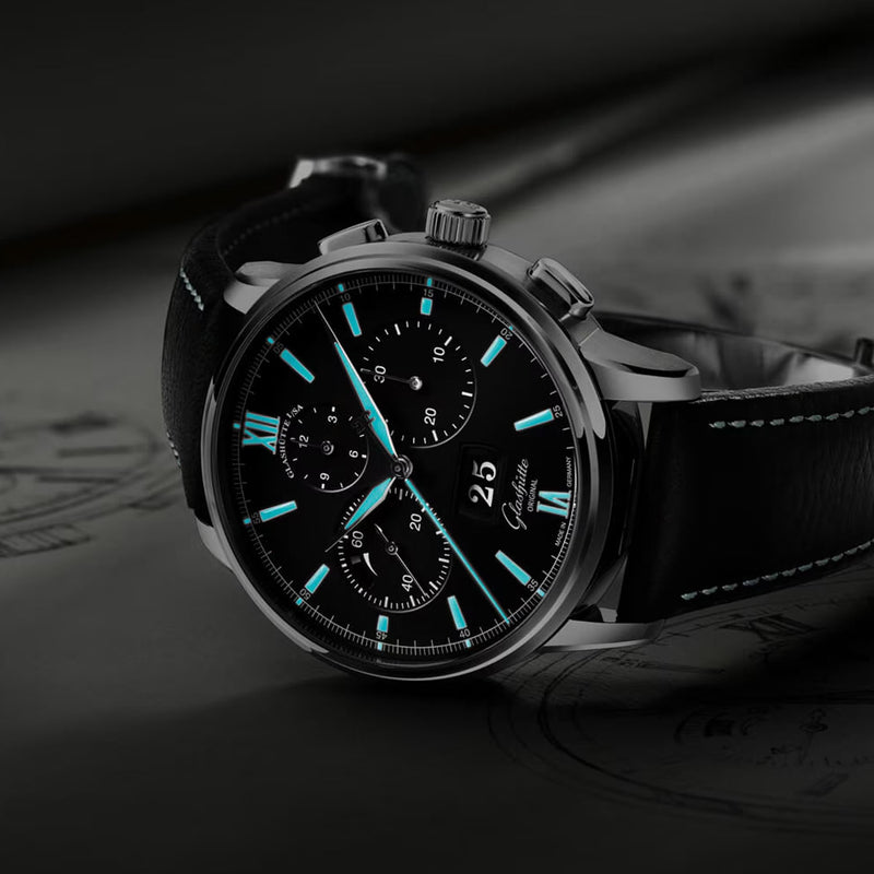 Senator 42mm Panorama Date Men's Strap Watch